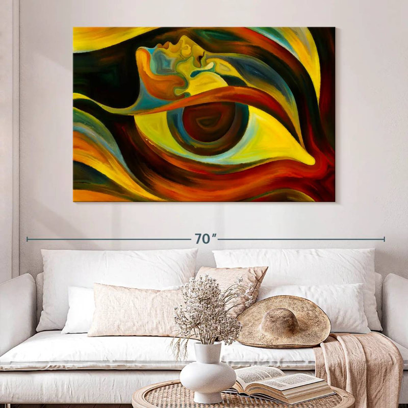 Alcaraz Human Faces Abstract, 34" H x 51" W