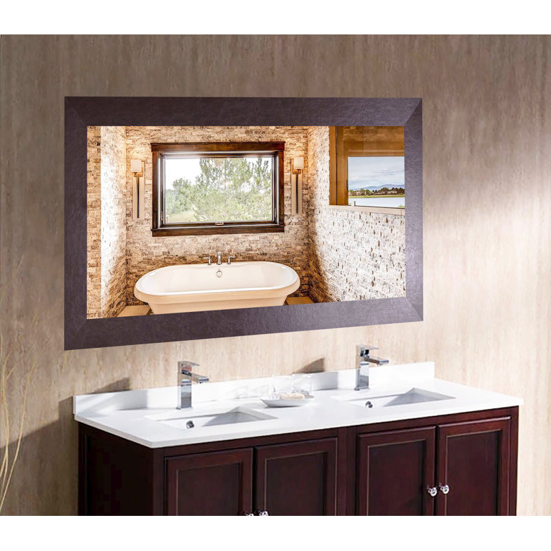 Miroir de salle de bain Armone, H 36,5 po x l 64 po