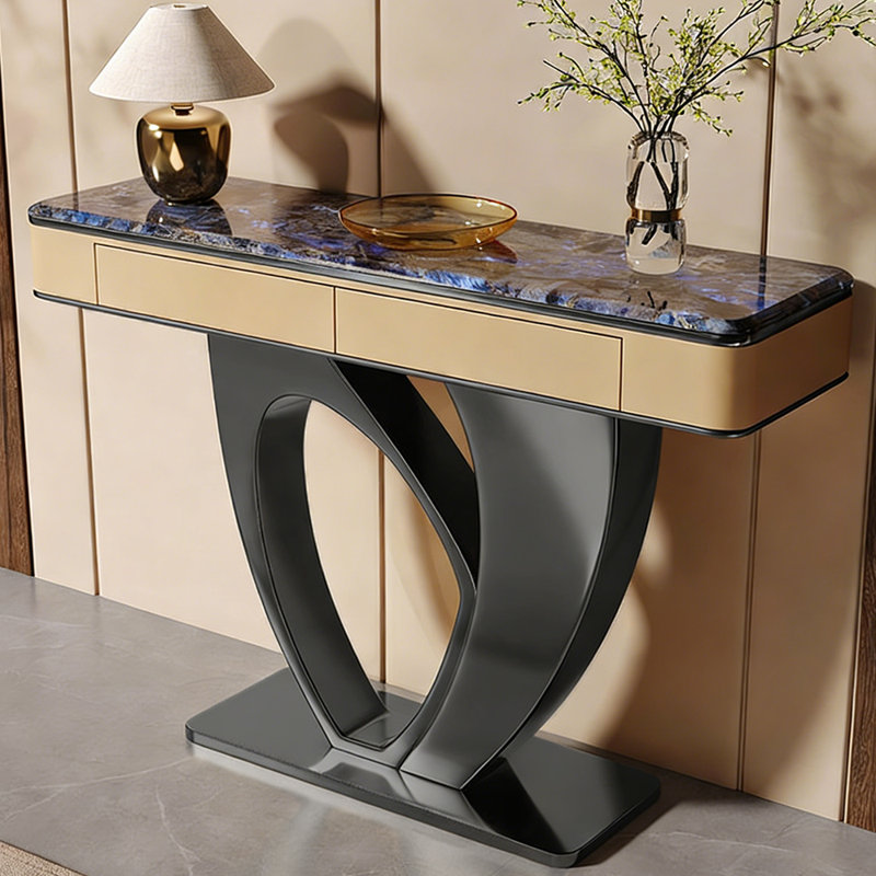Console moderne et simple haut de gamme, 33,5 po H x 47,2 po l x 13,8 po P, Noir