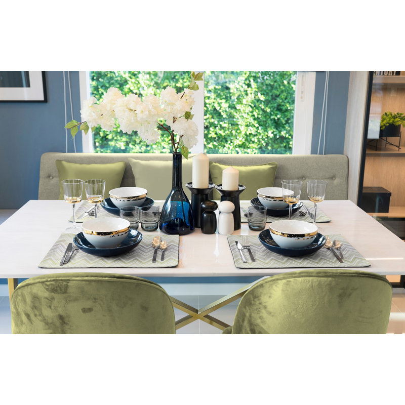 Kurtus Dining Linen Set, Light green/Grey