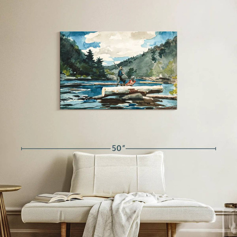 Alvord Hudson River Logging, 24" H x 36" W