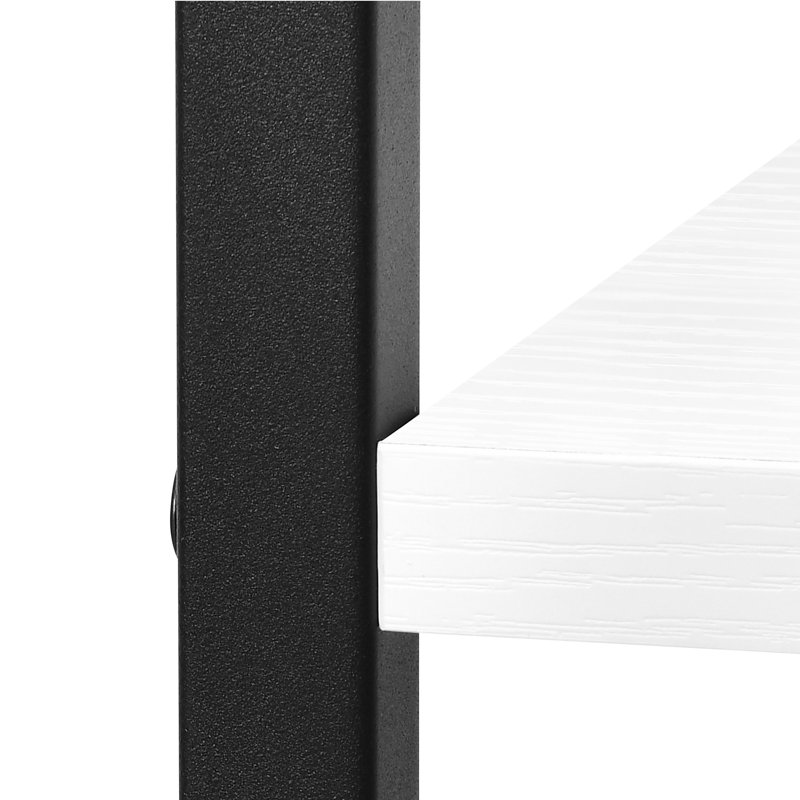 Kiyler Bookcase, (4 Shelves) 47.2" H x 23.6" W x 11.8" D, Black/White