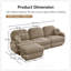 Canapé surdimensionné en L en chenille avec repose-pieds mobile, coussins ronds exquis et coussins de dossier matelassés pour un confort et un style ultimes-1883226425-1883226426-1883226430