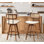 Sirine Swivel Vegan Leather Bar & Counter Stool