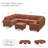 Storage Couch Large U - Shaped Faux Fur Sectional Sofa Modular  Sofa Bed With Ottoman-1626826906