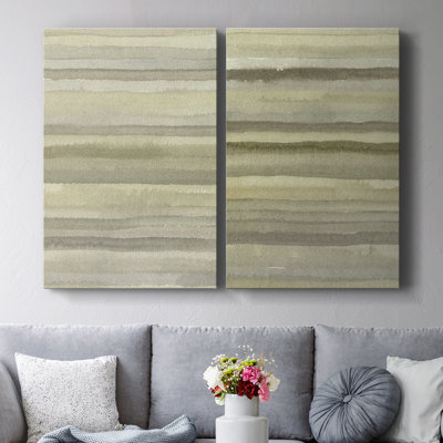 Lines in Neutral I-Premium Gallery Wrapped Canvas -Ready to Hang