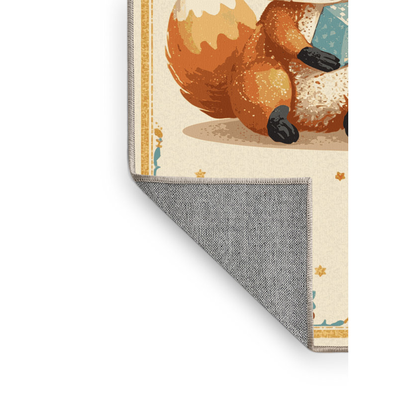 Tapis abstrait moderne et contemporain lavable à la machine Hanoukka beige moderne - reliure beige, 2 x 3