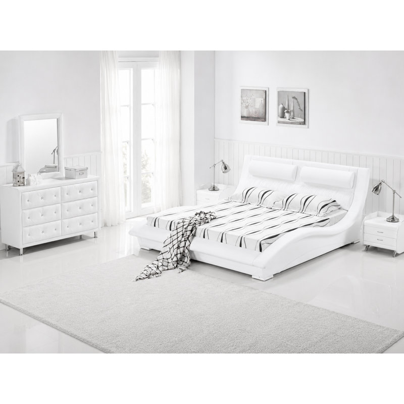 Lit plateforme en cuir Amkit Vegan