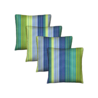Ensemble de 4 coussins décoratifs Sunbrella, coussins décoratifs d'extérieur carrés de 20 po x 20 po