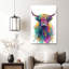 «Vibrant Watercolor Highland Cow», art sur toile haute définition - Studio-1136674596
