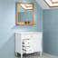 Meuble-lavabo élégant avec lavabo en céramique, tiroir rabattable, pour salle de bain moderne-1123874125