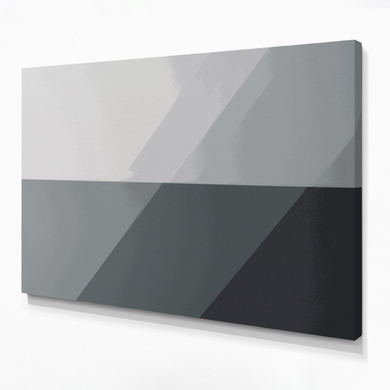 Minimalisme 72, art mural sur toile grise, H 24 po x l 36 po