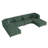 Seemab 6 - Piece Upholstered Hunter Green Corduroy Modular Sectional with Pillow Back and Removable Ottoman-1357576013-1348314275