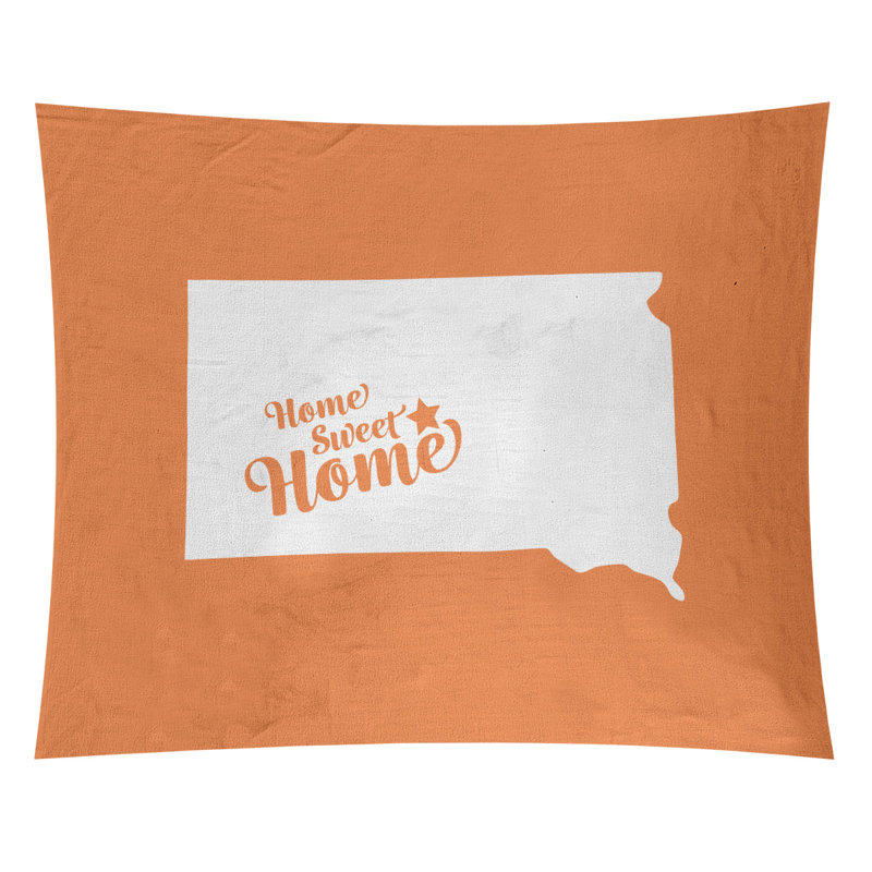 Tapisserie Home Sweet Pierre, H 27,5 po x l 37,5 po, Orange