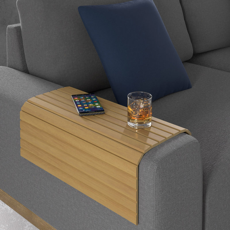 Sofa Couch Arm Table, Alder