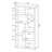 Grey Bookcase, 10 Shelves, Geometric Shapes, Open , , Tip-Over Restraint For Weathered Grey, Rectangular Multiple Space Back, And Engineered Veneer