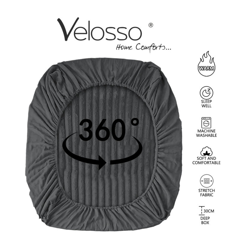 Fitted Sheet, Dark Grey