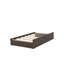 Lit plateforme simple en bois à DEL avec tiroirs, tête de lit et lit gigogne-1572589509