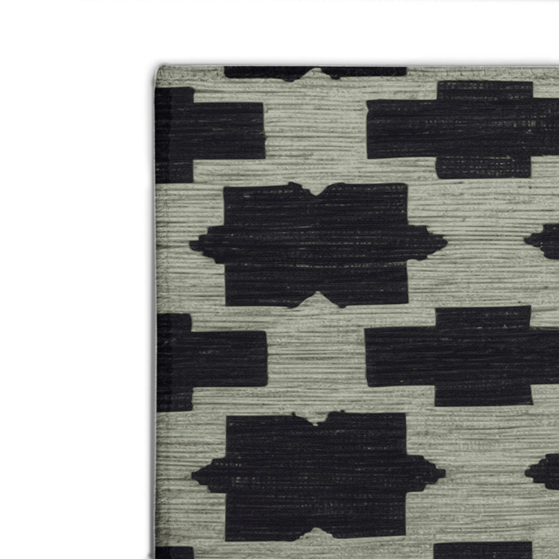Trellis Gray Indoor and Outdoor Area Rug, Rectangle 8' x 10'