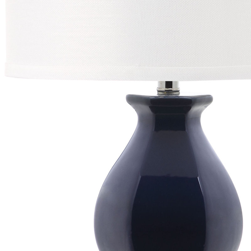 Aiza Ceramic Table Lamp, Navy
