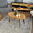 Leaf-Shaped Coffee Table with 4 Wooden Legs-1526759789