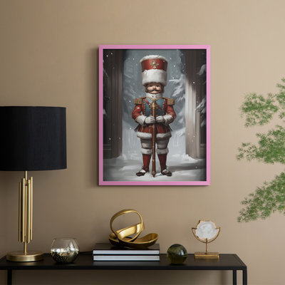 «Christmas Holiday Art», série 2 - CC XXVII, reproduction encadrée - bois massif