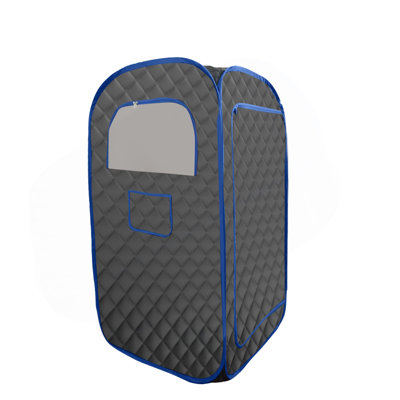 Sauna portatif à vapeur, sauna portatif pour la maison, boîte de sauna pour tente de sauna avec cuiseur à vapeur de 3 L avec télécommande et chaise pliante, noir, choix de Noël, cadeau