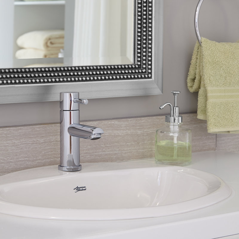 American Standard Aqualyn 17.38'' Ceramic Oval Bathroom Sink with Overflow, White, Single