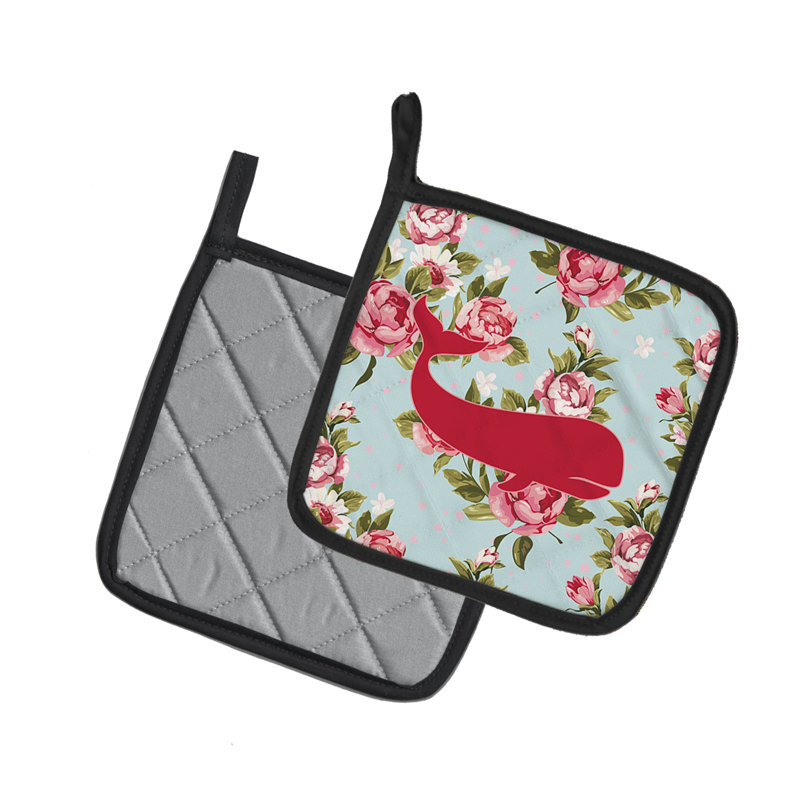 Cuisinier poignée de roses de baleine shabby east urban home, Rose / Bleu