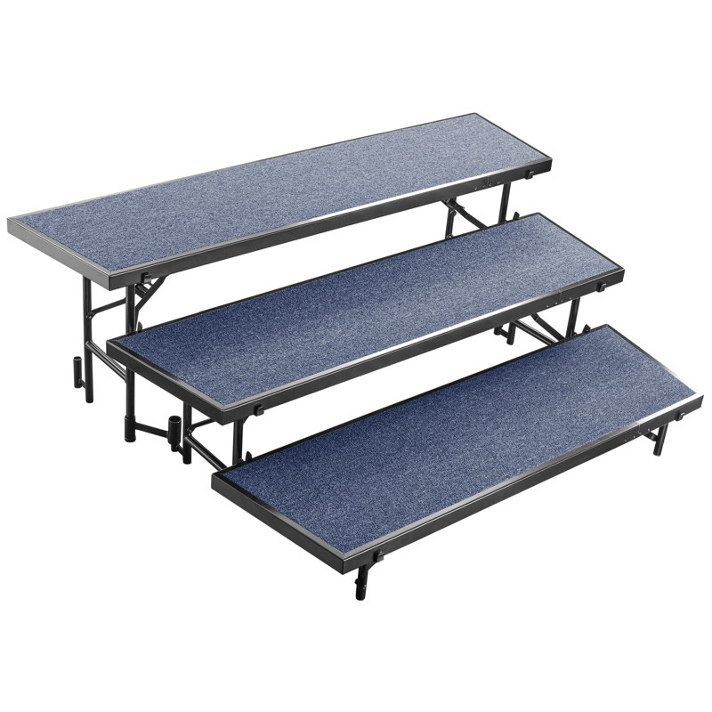 Ensemble de rehausseur de chorale Tapered, H 24 po x l 54 po x P 72 po, Bleu