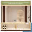 Meuble-lavabo mural en bois d'hévéa avec lavabo en céramique intégré et armoire à pharmacie intelligente-1703899124