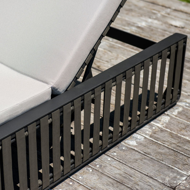Milano Outdoor Chaise Lounge, Canvas Canvas Sunbrella® Canvas