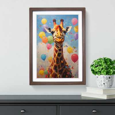 Giraffe Contemporary - Framed Print