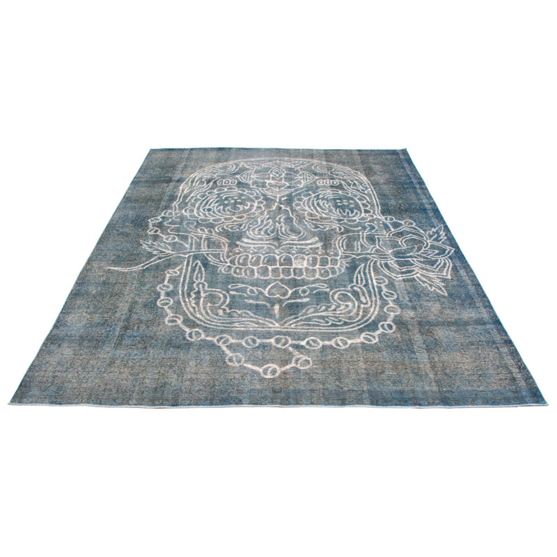 Tapis bleu marine à transition de couleur 9 pi 4 po x 12 pi 0 po