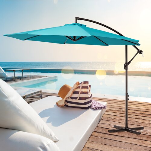 Arlmont & Co. Hawkinsville 120'' Cantilever Umbrella & Reviews | Wayfair