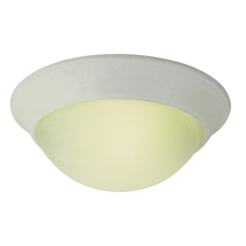 Plafonnier encastré 2 lumières Rowan, Bronze huilé, H 6,5 po x l 14 po x P 14 po