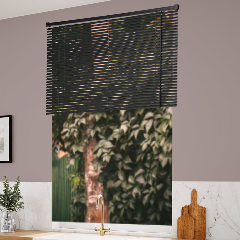 25mm PVC Venetian Roller Blinds Windows Blind, Dark Grey, 160cm L x 60cm W
