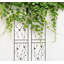 Ensemble de 2 treillis de jardin en métal 71 po x 19,7 po résistant à la rouille, plante grimpante, support à vigne pour l'extérieur, noir