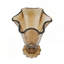 Vase vintage en verre brun à volants, 15,5 x 23 cm (6,1 x 9,1 po H), lot de 2