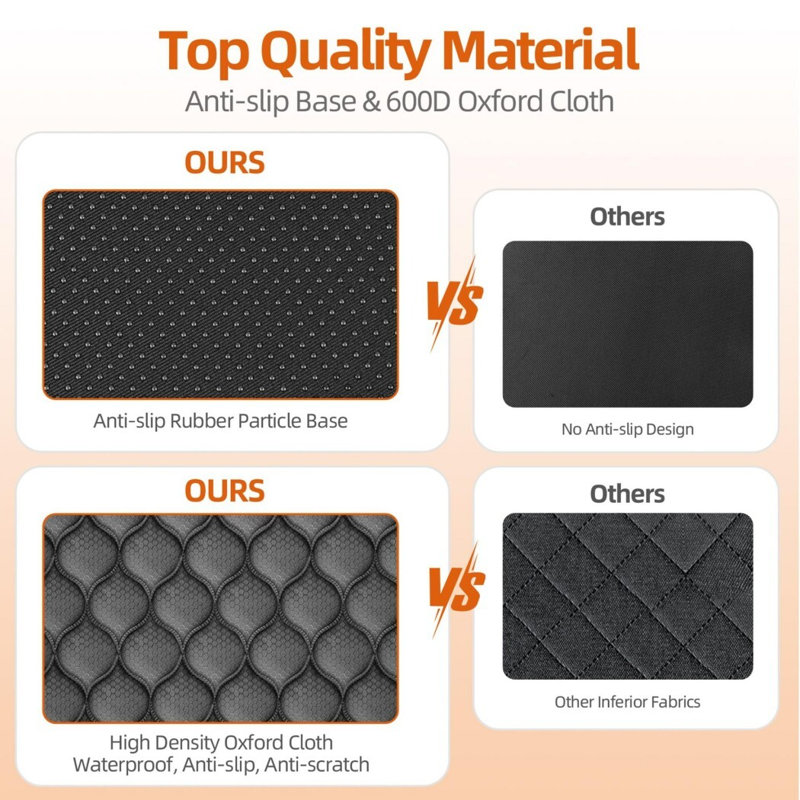 Back Seat Extender for Dogs, Noir