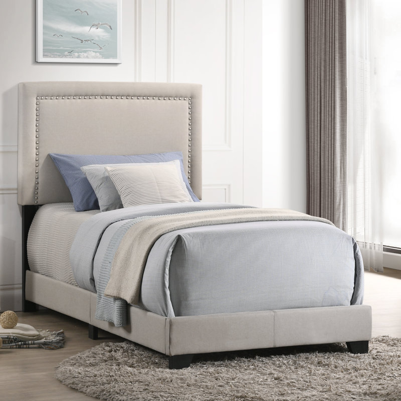 Menara Upholstered Low Profile Standard Bed, Twin