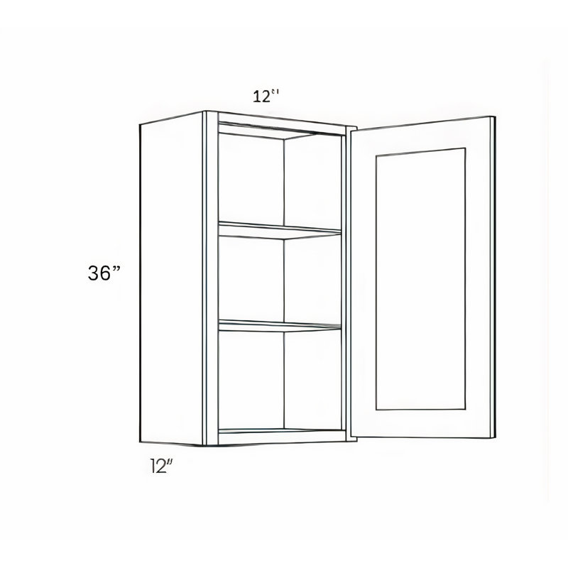 12"W x 36"H x 12"D Ready-to-Assemble Kitchen Wall Cabinet in Light Grey Shaker