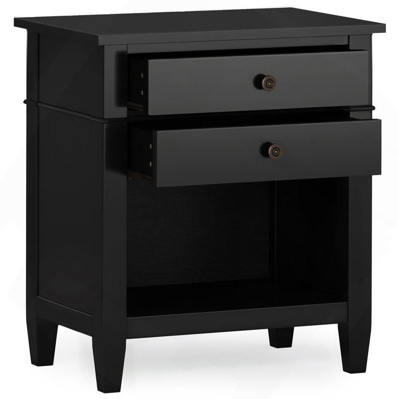 Carlton - Bedside Table - Black, Black