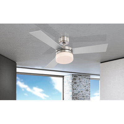 105cm Oconnor 3 - Blade Ceiling Fan with Remote Control and Light Kit Included