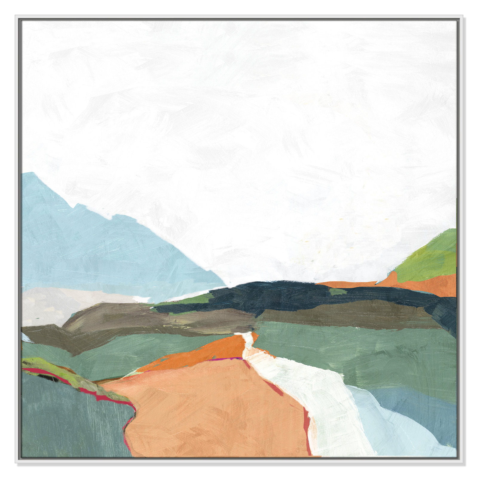 Addy "April Morning" Painting, 46.5" H x 46.5" W, Espresso