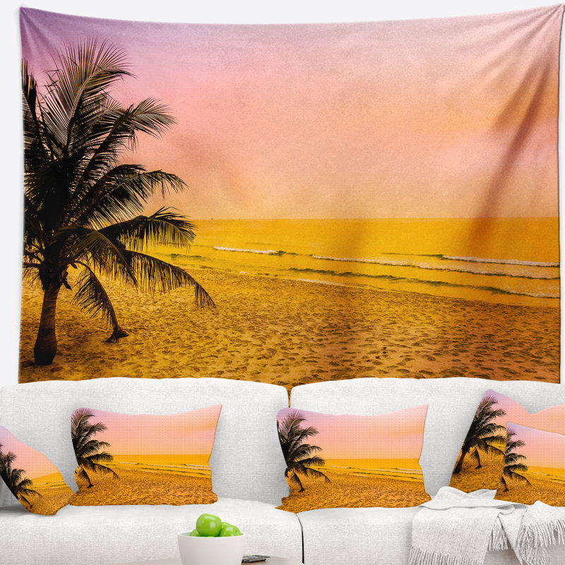 Tapisserie «Coconut Tree Silhouette», H 32 po x l 39 po