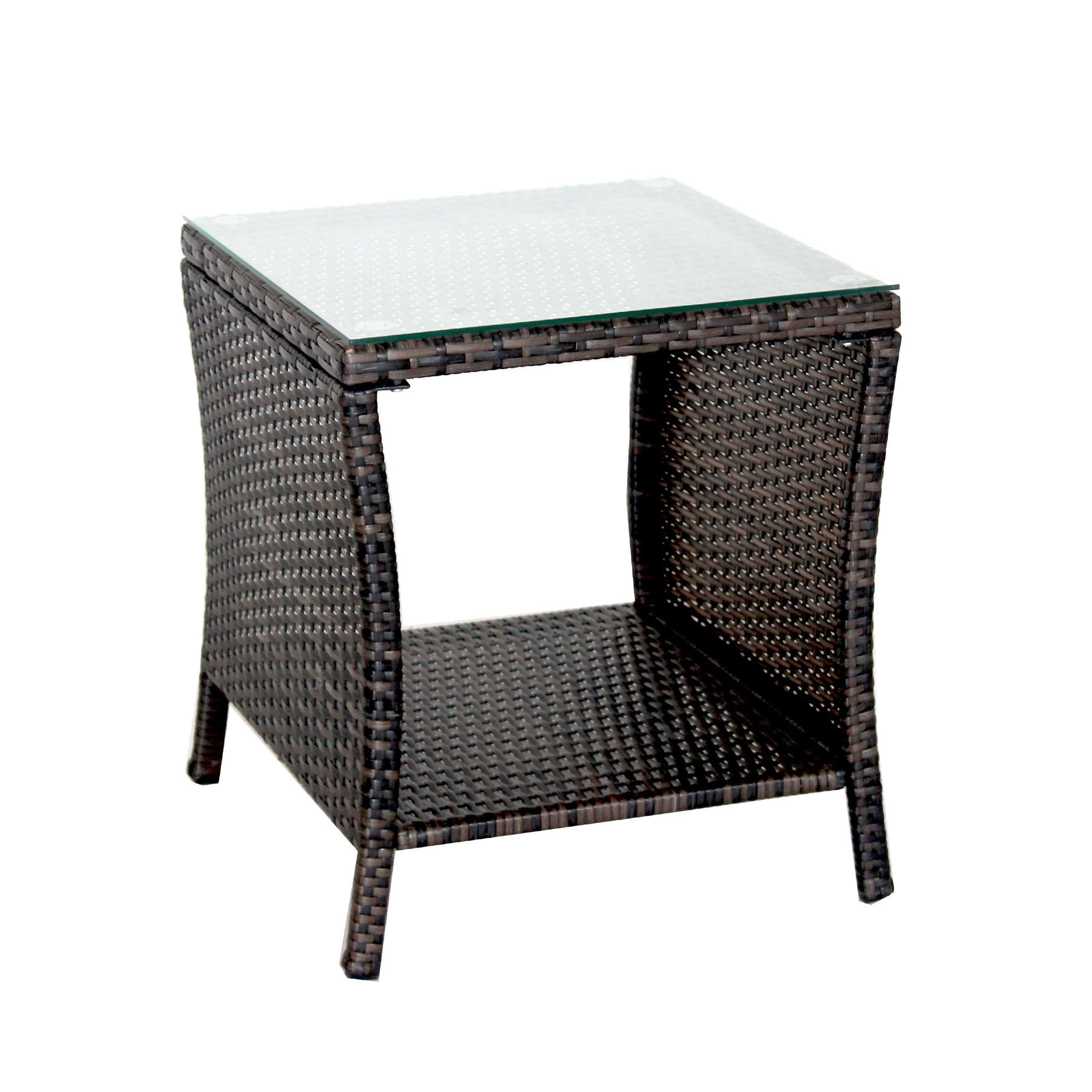 Winston Porter 19.25''19.25''21''outdoor Coffee Table With Clear ...