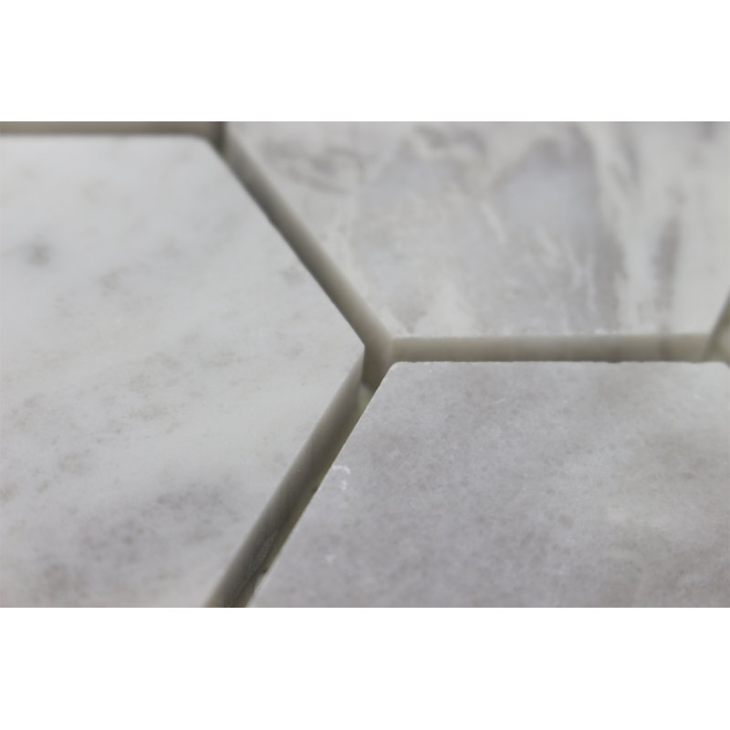 MOSAIQUE MONDAQUE DE 2 po HONED, Blanc / Gris