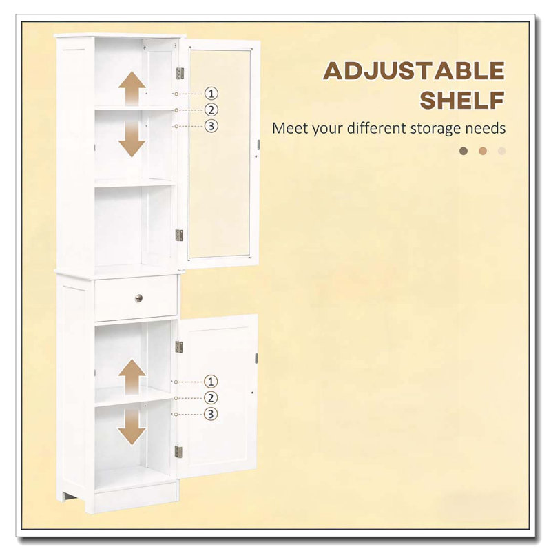 Armoire de rangement haute et mince avec conception anti-bourre