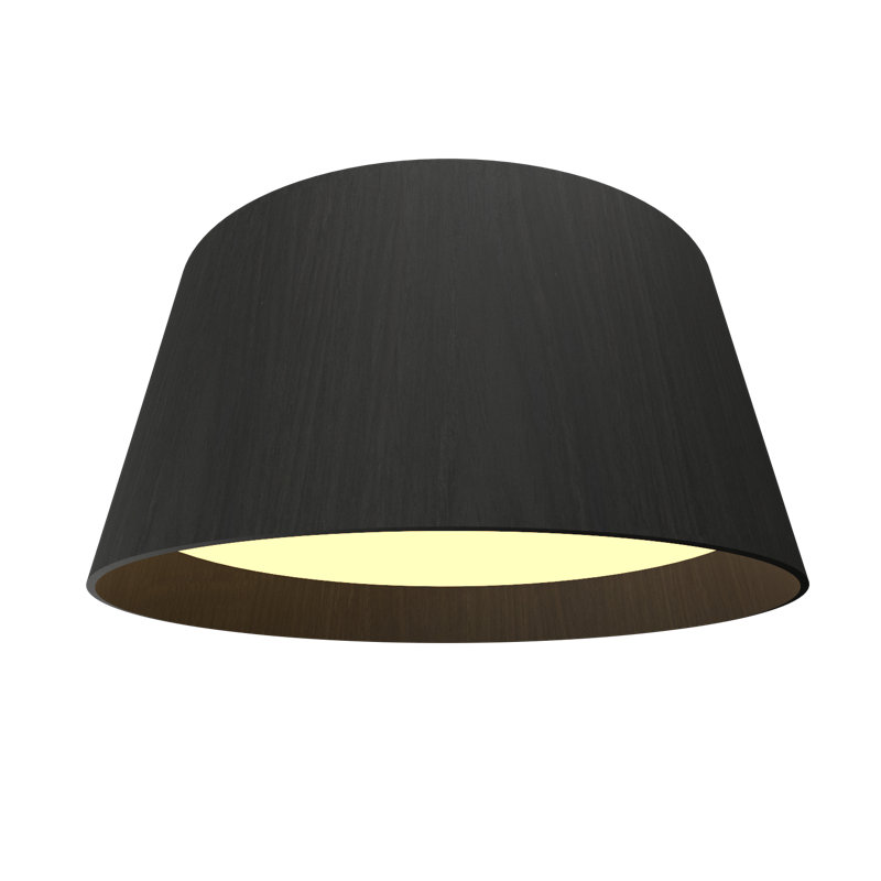 Plafonnier encastré 1 lumière DEL Cônico, Gris anthracite, H 13,65 po x l 29,25 po x P 29,25 po